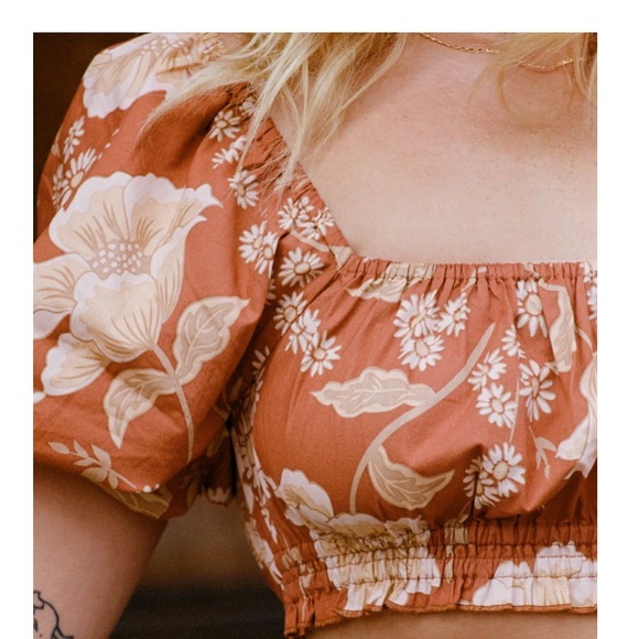 Spell Sloan Cropped Top - Ochre XS preowned - Picture 2 of 5